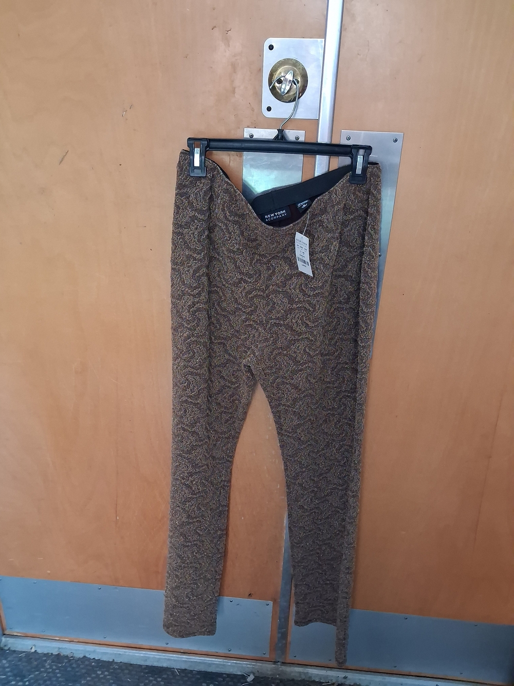 New York & Company Women's Brown Patterned Chinos